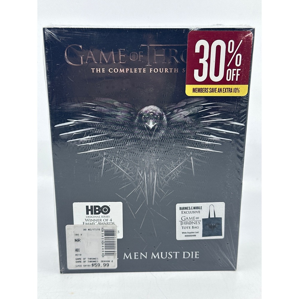Game of Thrones The Complete Fourth Season DVD‎ Box Set Exclusive Tote Bag